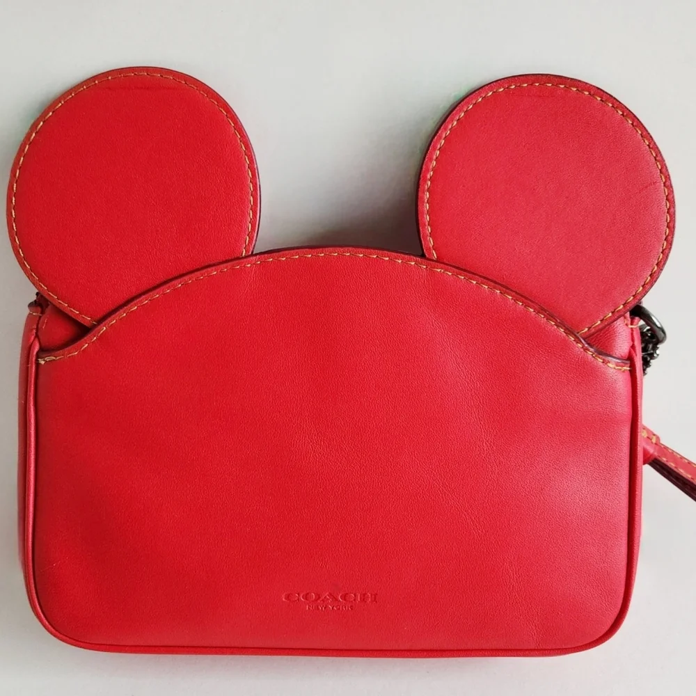 Coach × Disney Red Mickey Wristlet With Detachable Strap & Hang Tag - Picture 4 of 16